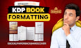 do amazon kindle book formatting and layout designing for ebook, paperback