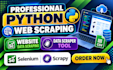 do python web scraping, data scraping and build web scrapers