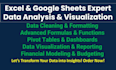 be your advanced excel spreadsheet expert,dashboard,power query and PDF to excel