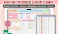 create budget planner, excel spreadsheet, planner sticker, personal finance, CRM