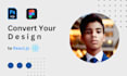 convert figma to react js or next js with tailwind CSS