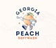 design peach soft wash hand drawn logo