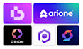 create a tech, ai, blockchain, crypto, nft and bitcoin logo