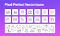design custom pixel perfect vector icons for your brand