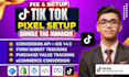 setup tiktok pixel, pinterest tag, linkedin conversion API, GTM, ghl, shopify