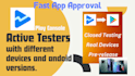 provide you 5 to 25 testers for your google play closed testing