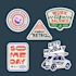 sticker pack design trendy and fun