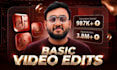edit your videos with cuts, text, transitions, and logo overlays