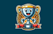 design awesome champion trophy mascot logo within 1 day