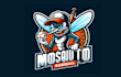 custom mosquito baseball mascot logo  unique playful design