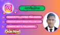 do manually unfollow your instagram or twitter accounts fast