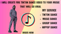 create a professional tik tok dance video with 2 dancers