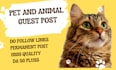 write and publish pets and animals guest post on high da blogs