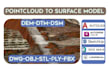 create a surface mesh model from the point cloud