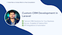 do custom CRM development in laravel