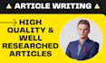 write high quality SEO articles and blog posts with images