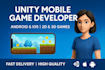create and design 3d game development 3d mobile game app in unity mobile game