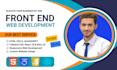 be front end website developer, react tailwind developer, javascript developer