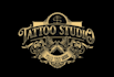 draw wonderful luxury tattoo studio logo