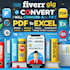 do PDF conversion into word excel or image to  text