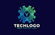 draw modern technology security and software logo