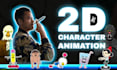 create 2d cartoon animation video with after effects