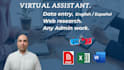 be your virtual assistant for data entry, typing, copy paste and web research