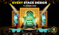 design 3d event stage, concert stage and TV studio set design