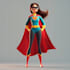 drawing custom superhero character in action
