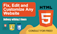fix, edit or update html css and javascript website