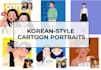 illustrate korean style portrait