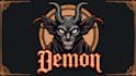 do make a demon head with bat wings in mascot logo style