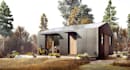 design a modern and space efficient tiny house, frame house or container home