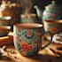 create a custom coffee mug design illustration