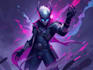 design cyberpunk and fantasy character splash art