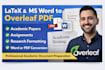 convert PDF, word, to latex,overleaf