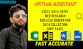 help you with data entry, web research, copy paste and convert to excel,b2b, pdf