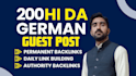 do SEO backlinks through german guest posts high da german link building