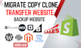 migrate clone wix squarespace godaddy to shopify website transfer backup website