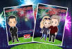do a New Year greeting card or calendar caricature