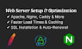 install and configure a webserver like apache, nginx, caddy, etc