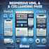 create a modern responsive HTML and CSS landing page
