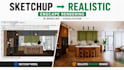 create 3d models and realistic renders in sketchup and enscape