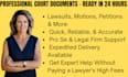 write legal complaint and agreement