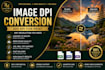 convert images to 300 dpi for print, jpg png tiff PDF