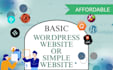 design an affordable basic wordpress website, basic website