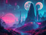 make environment, cyberpunk, concept art landscape design