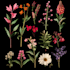 draw botanical and flower beautifully
