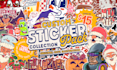 design custom sticker collection packs in handrawn