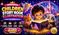 illustrate 3d children story book illustration and children book illustration